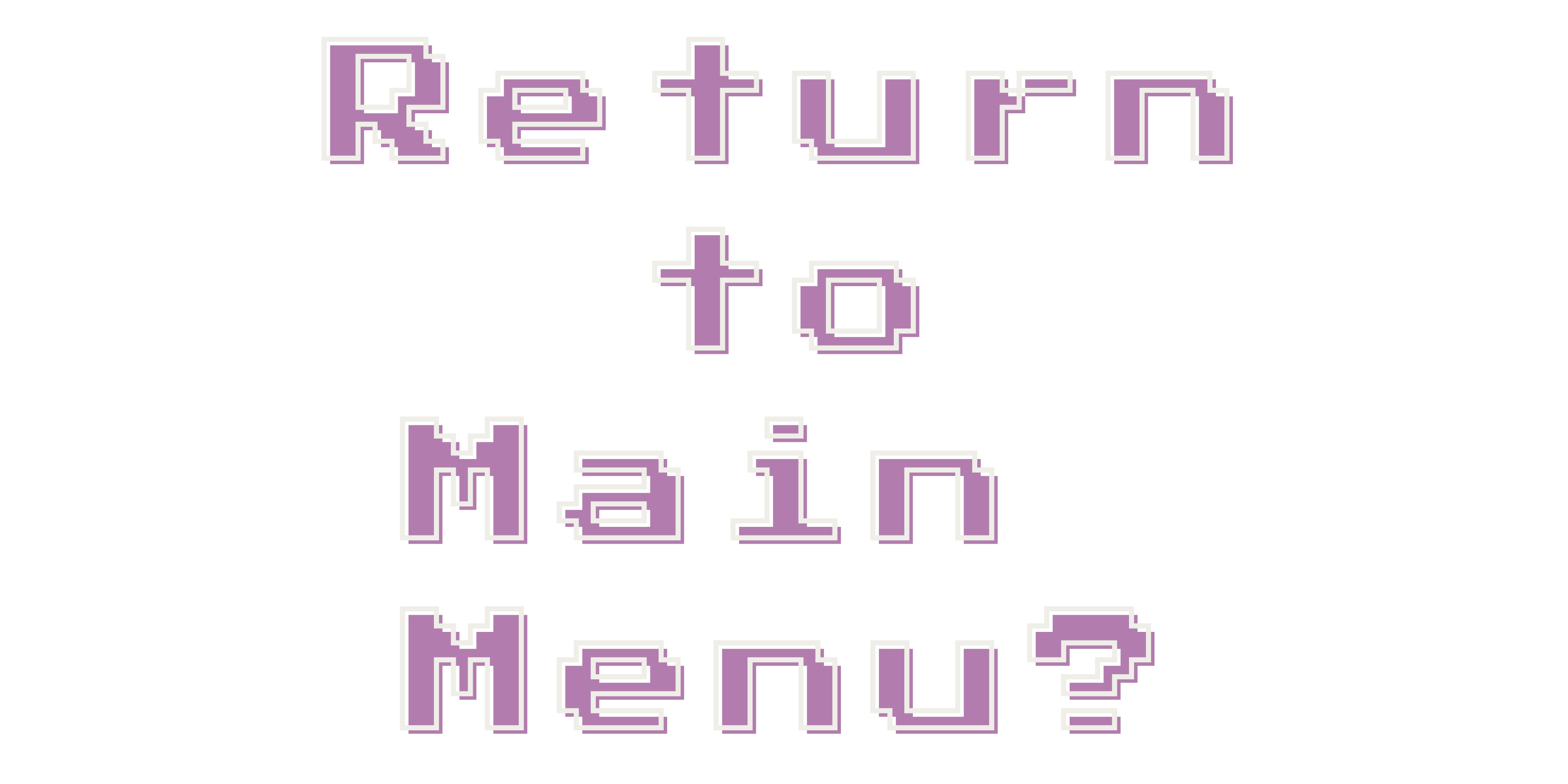a link to return to main menu