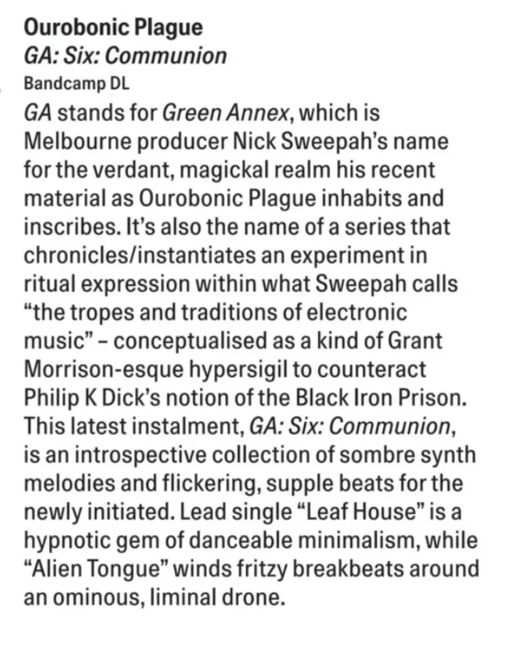 review from The Wire, issue 510 August 2026