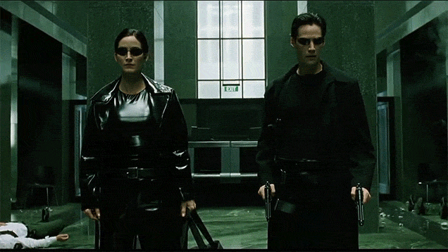 The Matrix lobby shootout