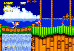 Sonic the Hedgehog with Tails game gameplay animation