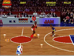 NBA Jam - He's on fire slam dunk animation