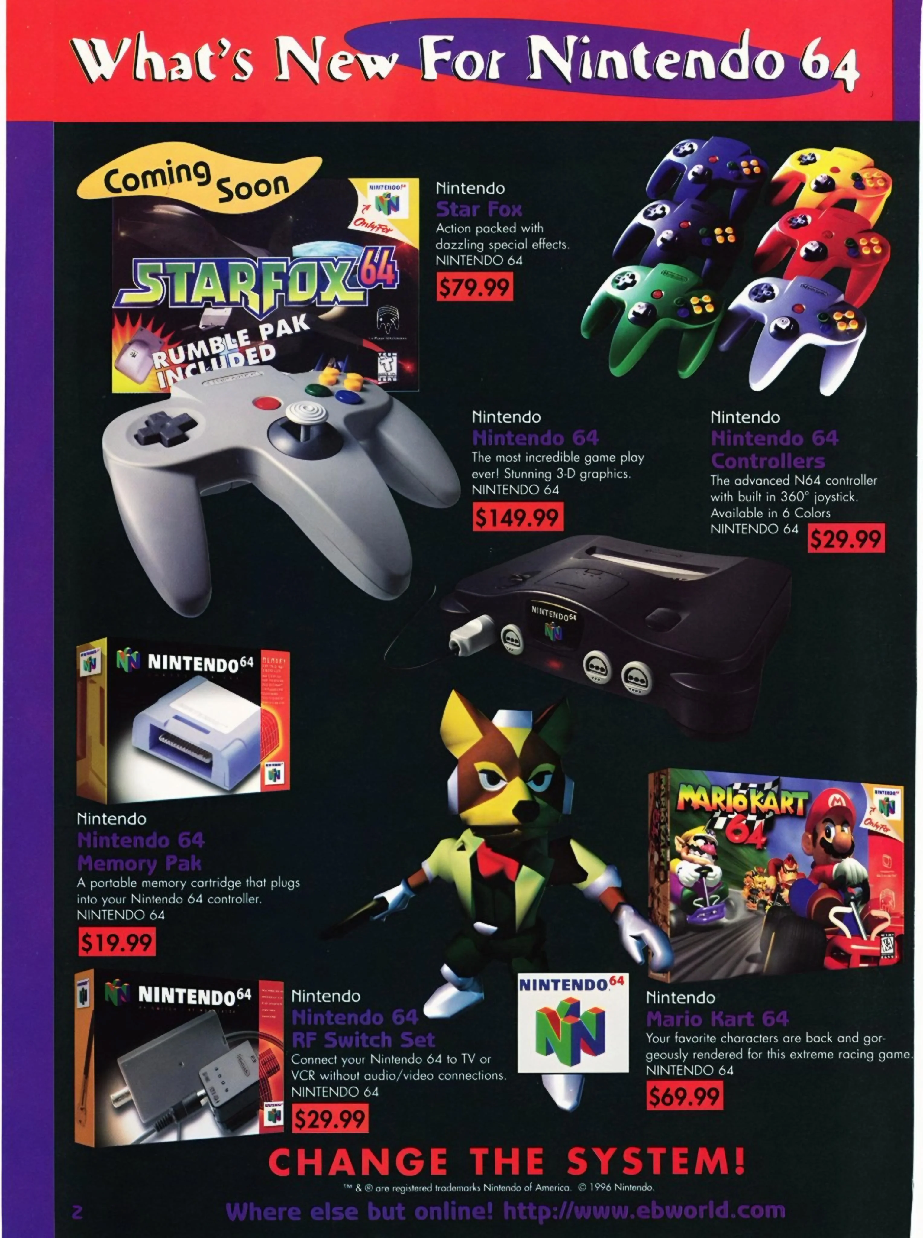 N64 Nintendo 64 advertisement paper