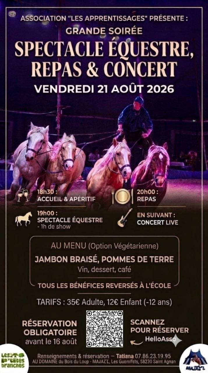 affiche spectacle équestre organisé par l'école alternative des p'tites branches à Saint Agnan affiche spectacle équestre organisé par l'école alternative des p'tites branches à Saint Agnan